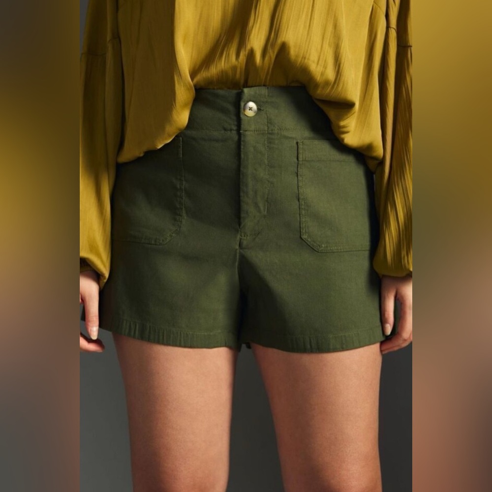 Anthropology The Colette Shorts by Maeve in Moss Green size 31